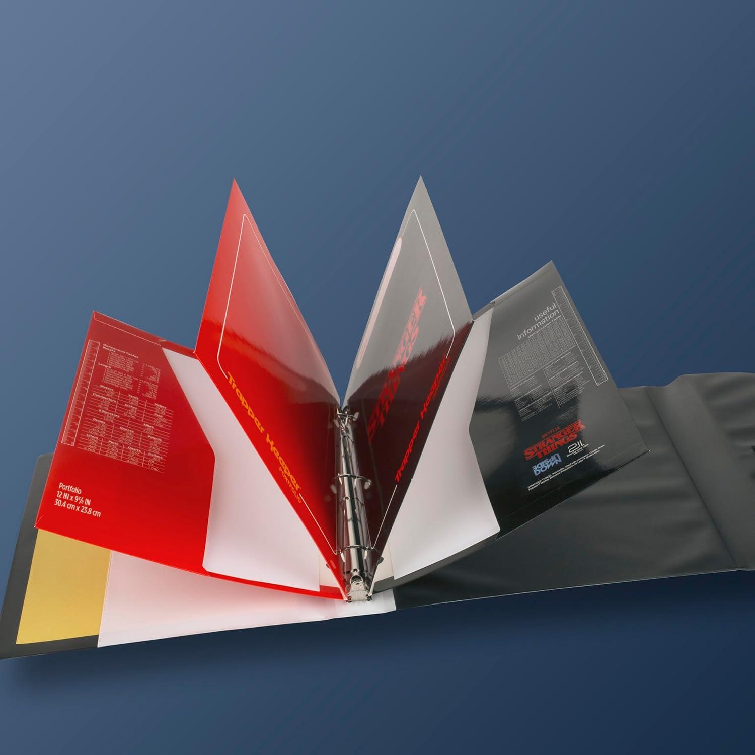 imageMead Trapper Keeper Binder Stranger Things 1 Inch Binder with Folders and Pockets Holds 812quot x 11quot Paper Yearbook 261138B25Creatures