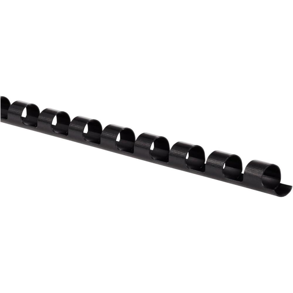 imageMead CombBind Binding SpinesSpiralsCoilsCombs 916quot 105 Sheet Capacity Black 125 Pack 400013814