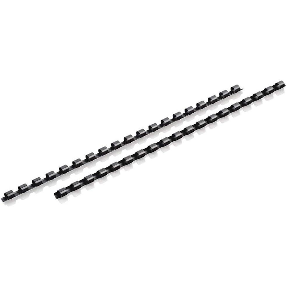 imageMead CombBind Binding SpinesSpiralsCoilsCombs 916quot 105 Sheet Capacity Black 125 Pack 4000138516