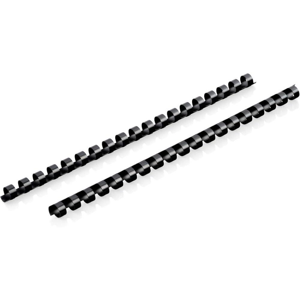 imageMead CombBind Binding SpinesSpiralsCoilsCombs 916quot 105 Sheet Capacity Black 125 Pack 4000138716