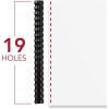 imageMead CombBind Binding SpinesSpiralsCoilsCombs 916quot 105 Sheet Capacity Black 125 Pack 40001381