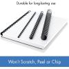 imageMead CombBind Binding SpinesSpiralsCoilsCombs 916quot 105 Sheet Capacity Black 125 Pack 400013814