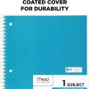 imageMead Spiral Notebook 4 Pack 1 Subject Wide Ruled Paper 712quot x 1012quot 70 Sheets per Notebook Colors Will Vary 930200ECM25Blue