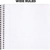 imageMead Spiral Notebook 4 Pack 1 Subject Wide Ruled Paper 712quot x 1012quot 70 Sheets per Notebook Colors Will Vary 930200ECM25Blue