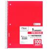 imageMead Spiral Notebook 4 Pack 1 Subject Wide Ruled Paper 712quot x 1012quot 70 Sheets per Notebook Colors Will Vary 930200ECM25Color Selected for You