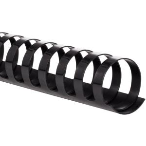 imageMead CombBind Binding SpinesSpiralsCoilsCombs 916quot 105 Sheet Capacity Black 125 Pack 40001381