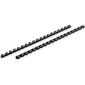 imageMead CombBind Binding SpinesSpiralsCoilsCombs 916quot 105 Sheet Capacity Black 125 Pack 400013838