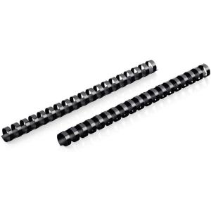 imageMead CombBind Binding SpinesSpiralsCoilsCombs 916quot 105 Sheet Capacity Black 125 Pack 400013858