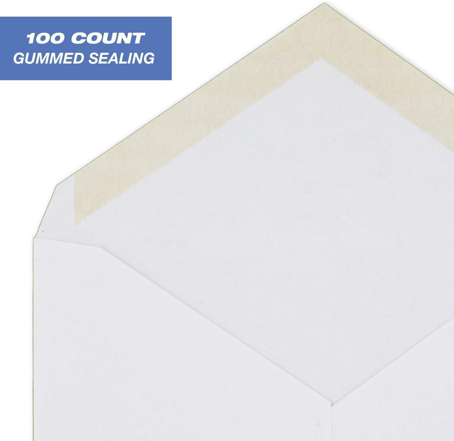 imageMead A2 Invitation Envelopes 438quot x 534quot Gummed Closure White Woven Premium 24lb Paper Mailing Envelopes 100 Count CO1981 Count Pack of 100