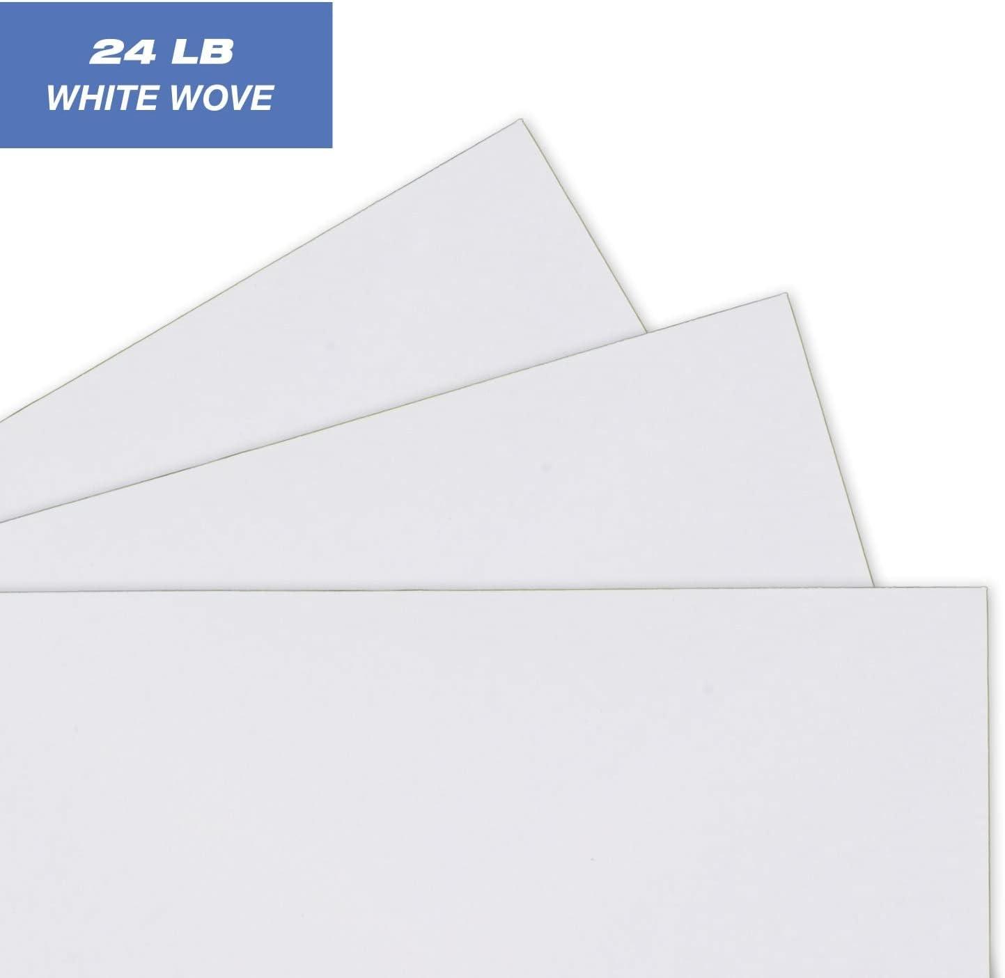 imageMead A2 Invitation Envelopes 438quot x 534quot Gummed Closure White Woven Premium 24lb Paper Mailing Envelopes 100 Count CO1981 Count Pack of 100