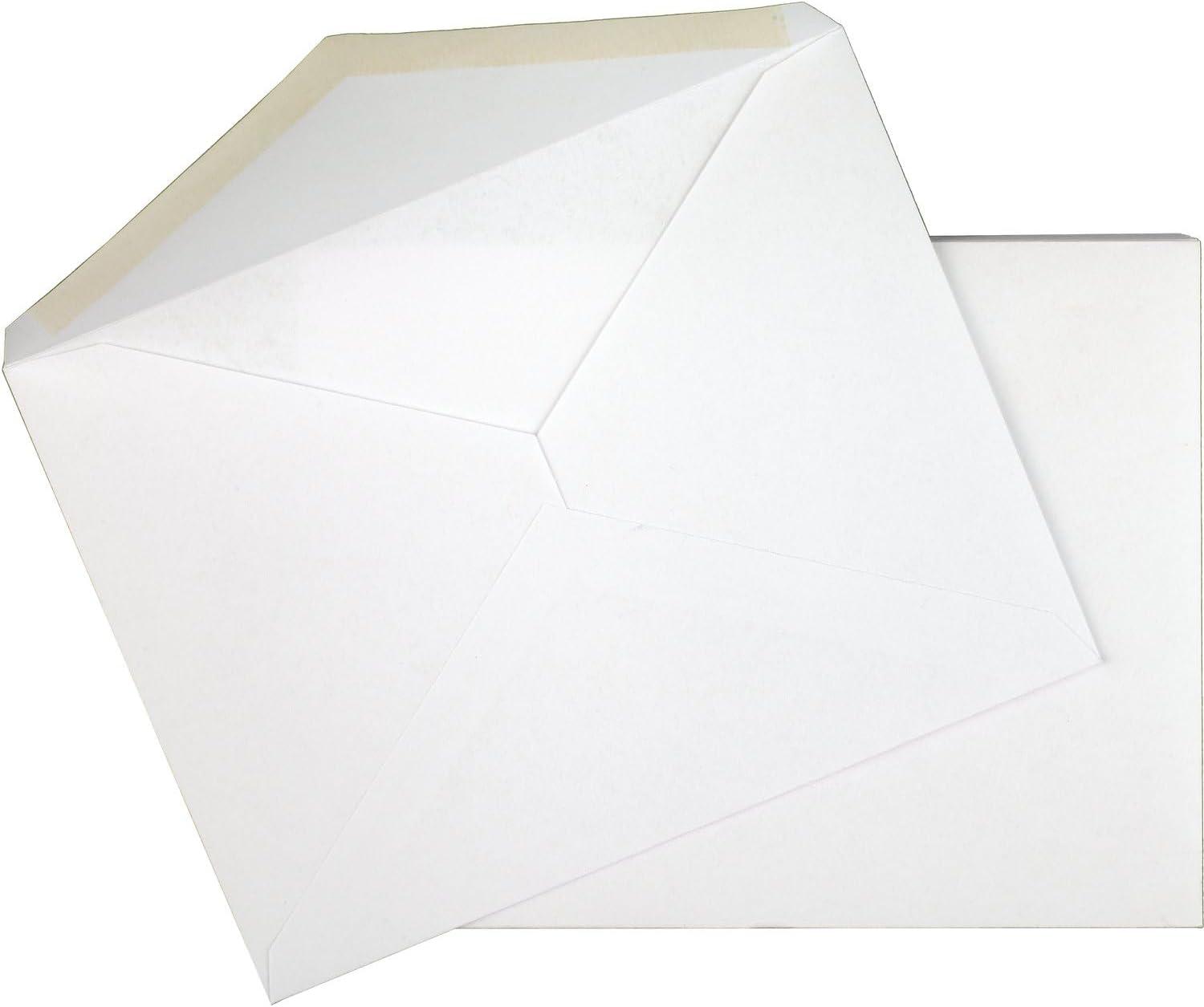 imageMead A2 Invitation Envelopes 438quot x 534quot Gummed Closure White Woven Premium 24lb Paper Mailing Envelopes 100 Count CO1981 Count Pack of 100