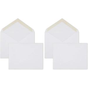 imageMead A2 Invitation Envelopes 438quot x 534quot Gummed Closure White Woven Premium 24lb Paper Mailing Envelopes 100 Count CO1981 Count Pack of 200
