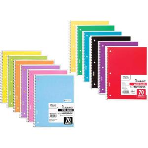 imageMead Wide Ruled Spiral Notebooks Bulk Pack of 12 Colors  1Subject Spiral Notebooks Wide Ruled  70 Pages  Cute Single Subject Notebook Wide Ruled for Adult ampamp Kids  School ampamp Office Use