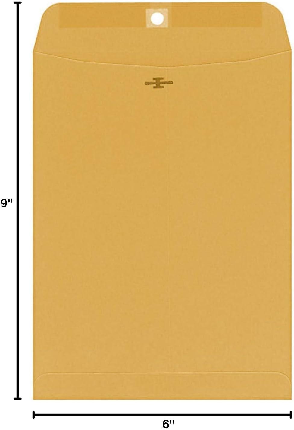 imageMead ClaspGummed Catalog Envelopes 6quot x 9quot Brown Kraft 100Box CO955