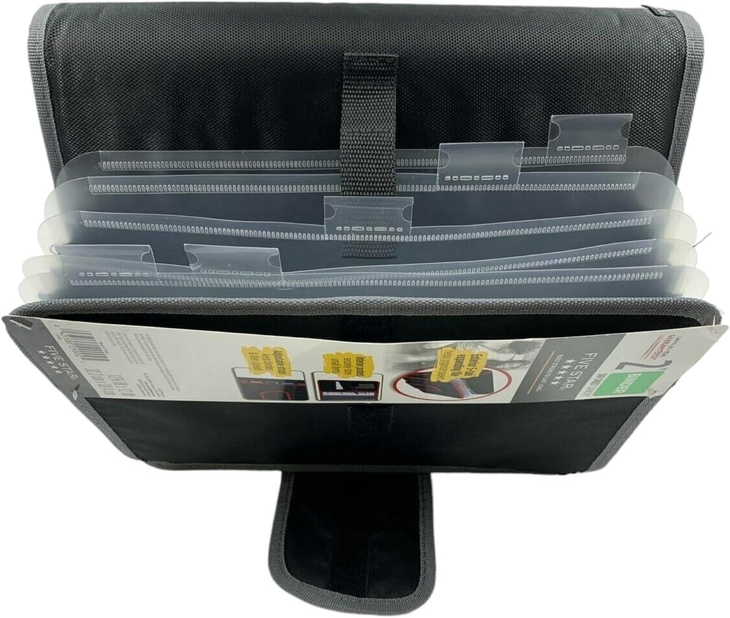 imageMead Five Star Binder  Zipper 2 Inch 3Ring Binder Expansion Panel and Expanding File 580 Sheet Capacity Assorted Colors