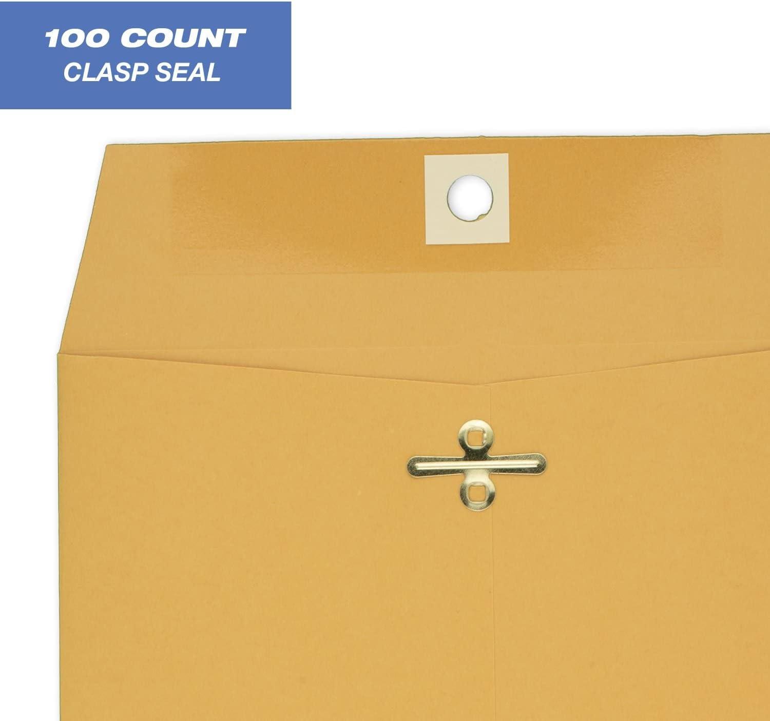 imageMead Letter Size Mailing Envelopes Clasp Closure AllPurpose 32lb Paper 9quot X 12quot Brown Manila Kraft Envelope 100 per Pack CO7906 x 9