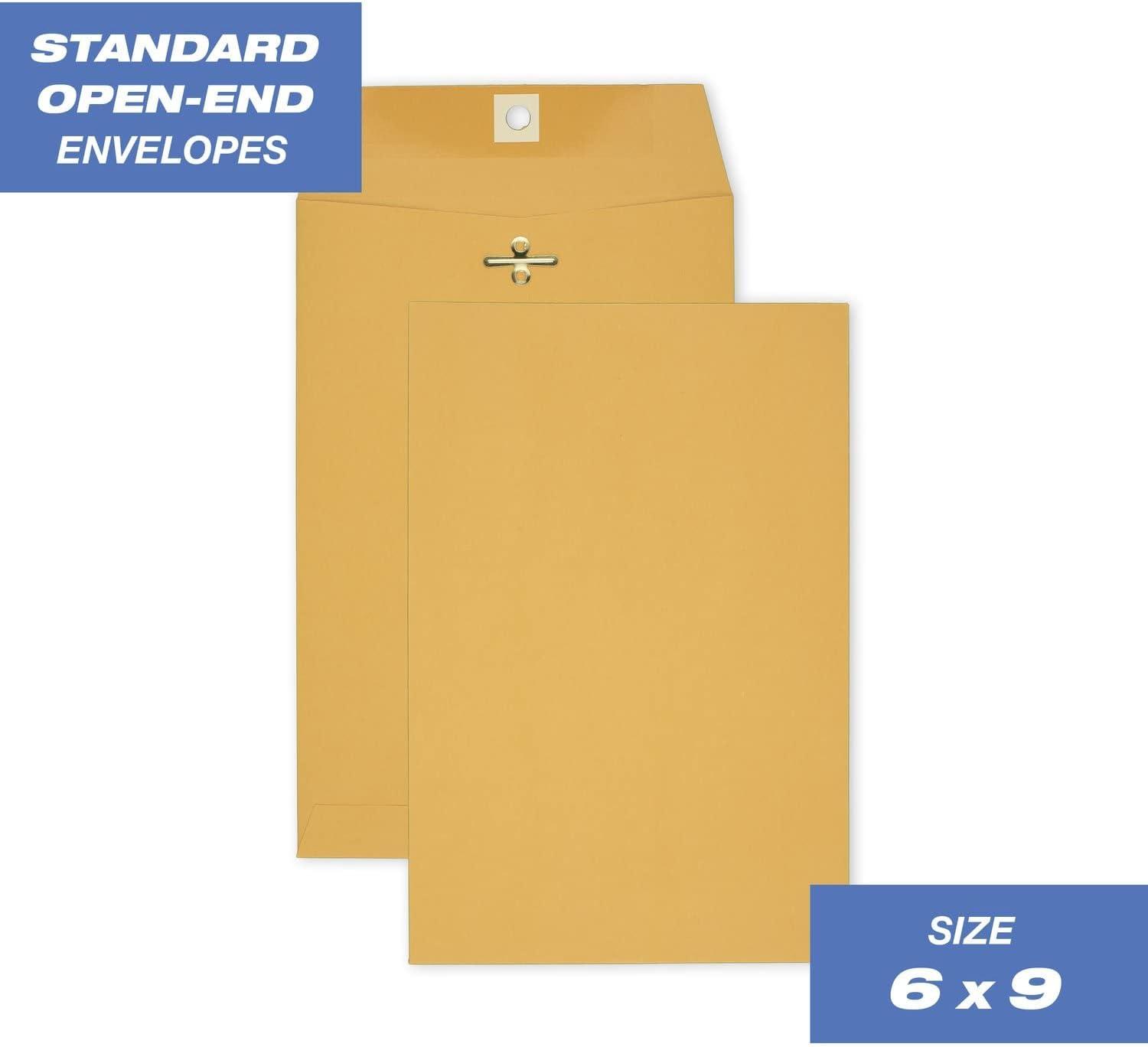imageMead Letter Size Mailing Envelopes Clasp Closure AllPurpose 32lb Paper 9quot X 12quot Brown Manila Kraft Envelope 100 per Pack CO7906 x 9