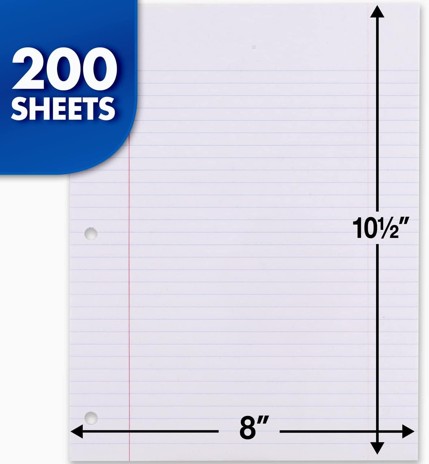 imageMead Loose Leaf Paper Notebook Paper College Ruled Filler Paper Standard 8 x 105 200 Sheets 15326Pack of 1