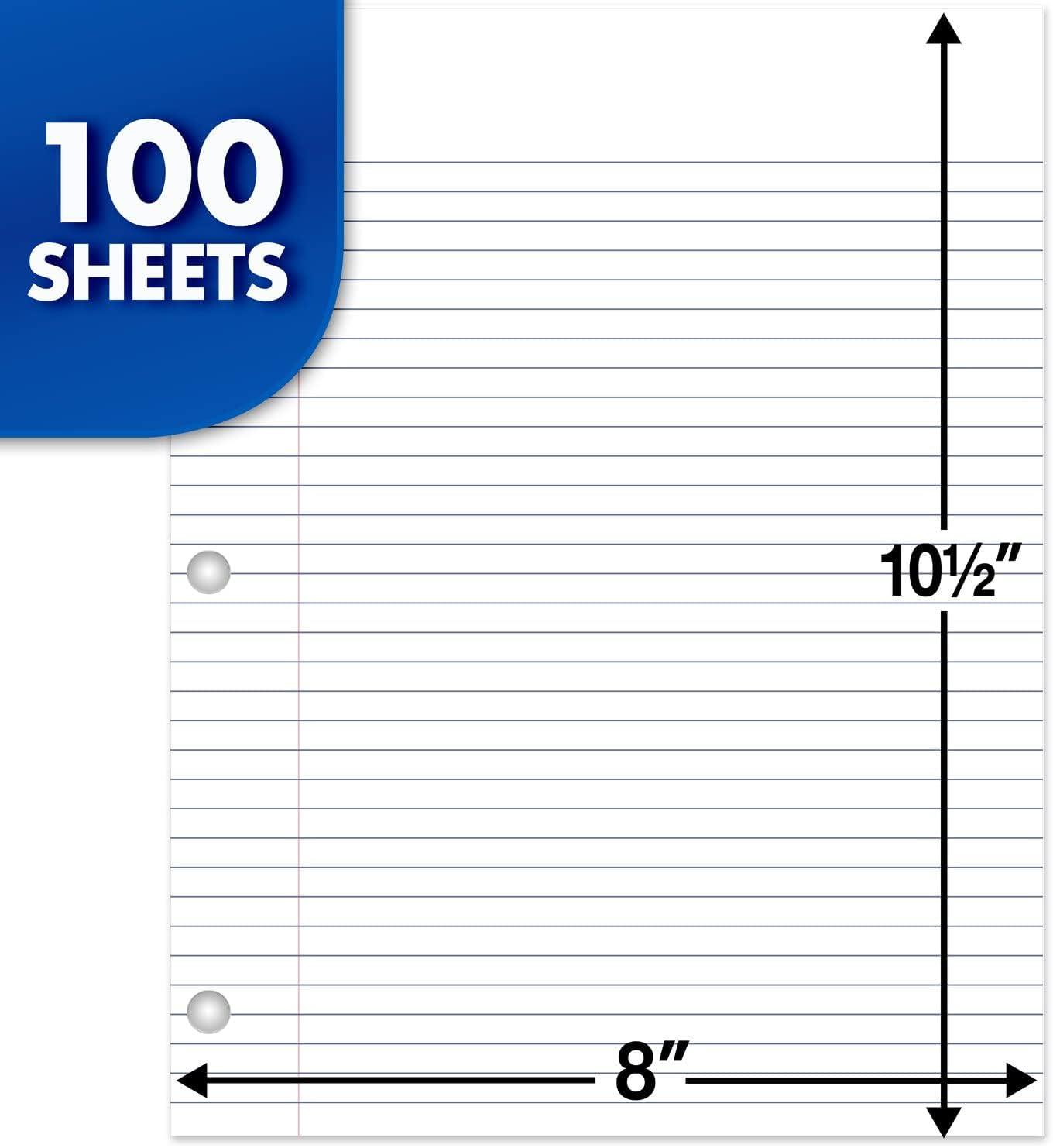 imageMead Loose Leaf Paper Notebook Paper College Ruled Filler Paper Standard 8 x 105 200 Sheets 15326Pack of 3