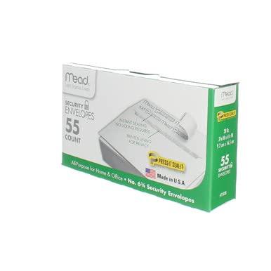 imageMead PressIt SealIt 6 34 Security Envelopes 55 Count 75030