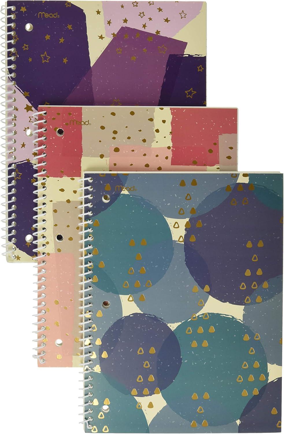 imageMead Spiral Notebook 1 Subject College Ruled Paper 70 Sheets 1012quot x 712quot Shape It Up Design Will Vary 1 Notebook 07152Assorted