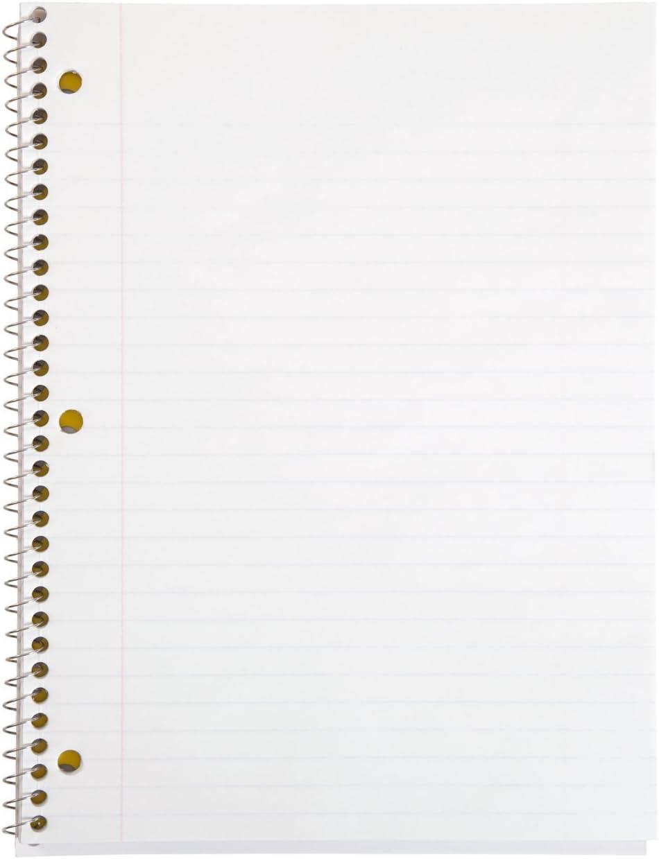 imageMead Spiral Notebook 1 Subject Wide Ruled Paper 712quot x 1012quot 70 Sheets Color Will Vary 05510D Blue
