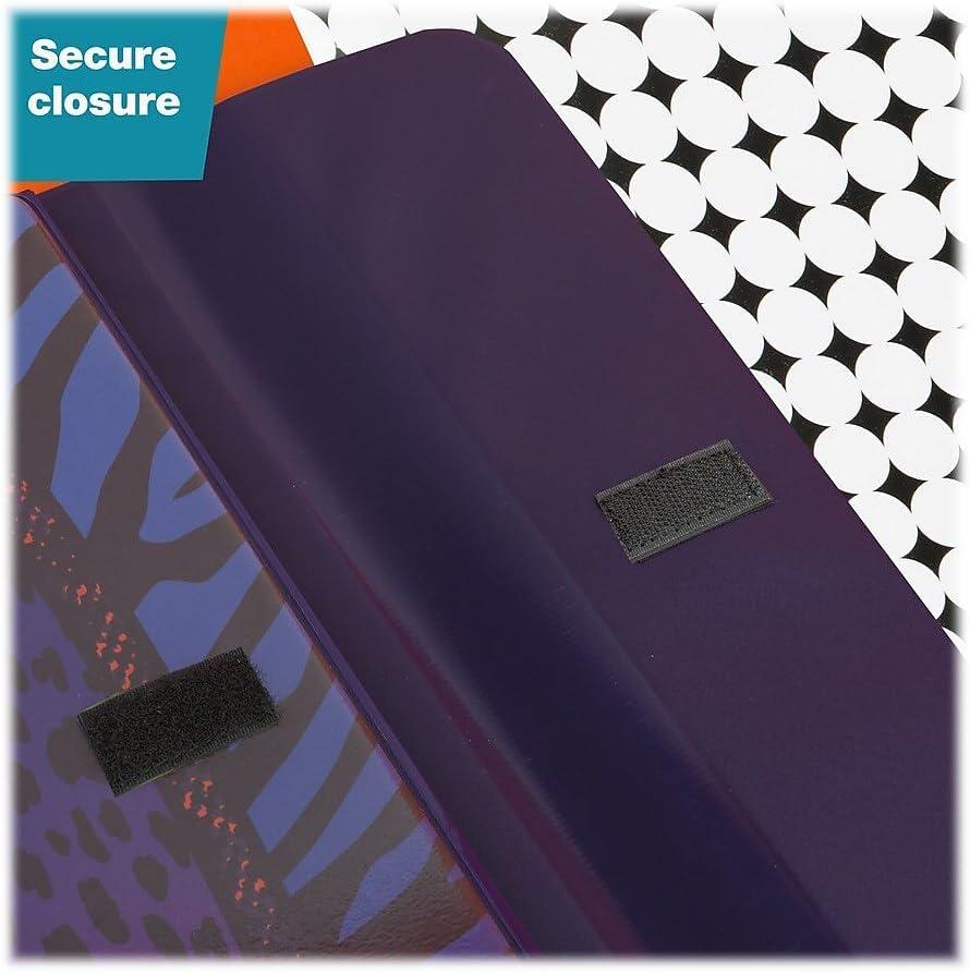 imageMead Trapper Keeper Binder Retro Design 1 Inch Binder 2 Folders and Extra Pocket Metal Rings and Spring Clip Secure Storage Animal Mead School Supplies 260038CP1ECM