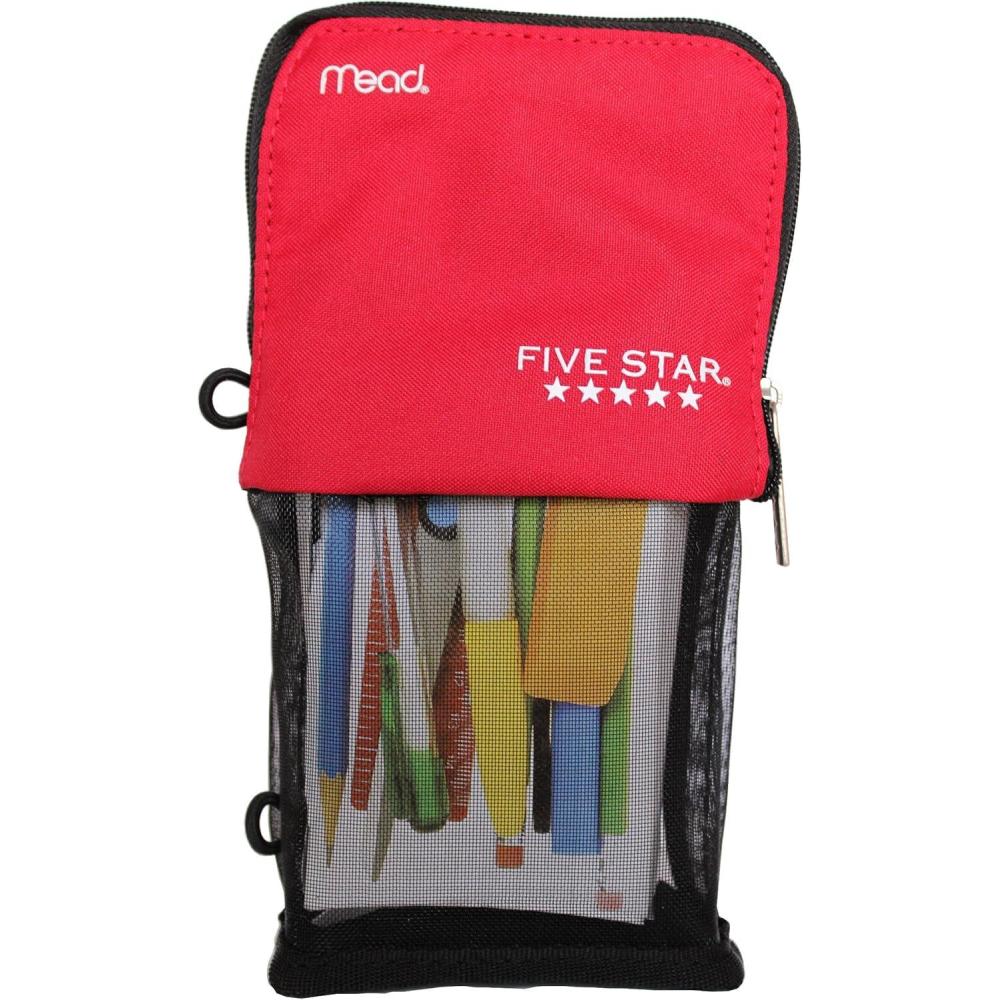 imageMead Five Star Stand and Store Self Standing Pencil Pouch Colors May Vary