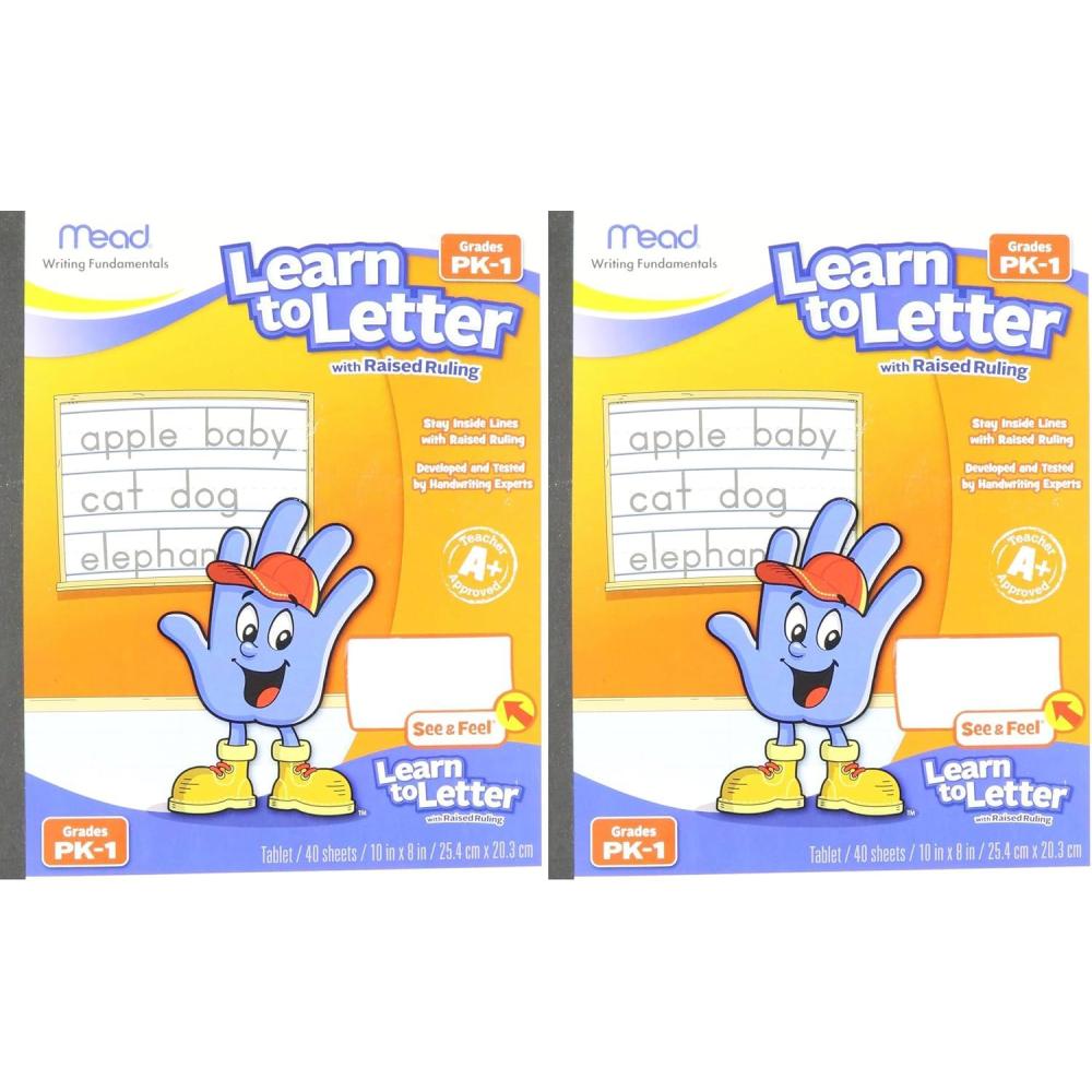 imageMead Learn To Letter Writing Book Printed BookWhite1 Count Pack of 2