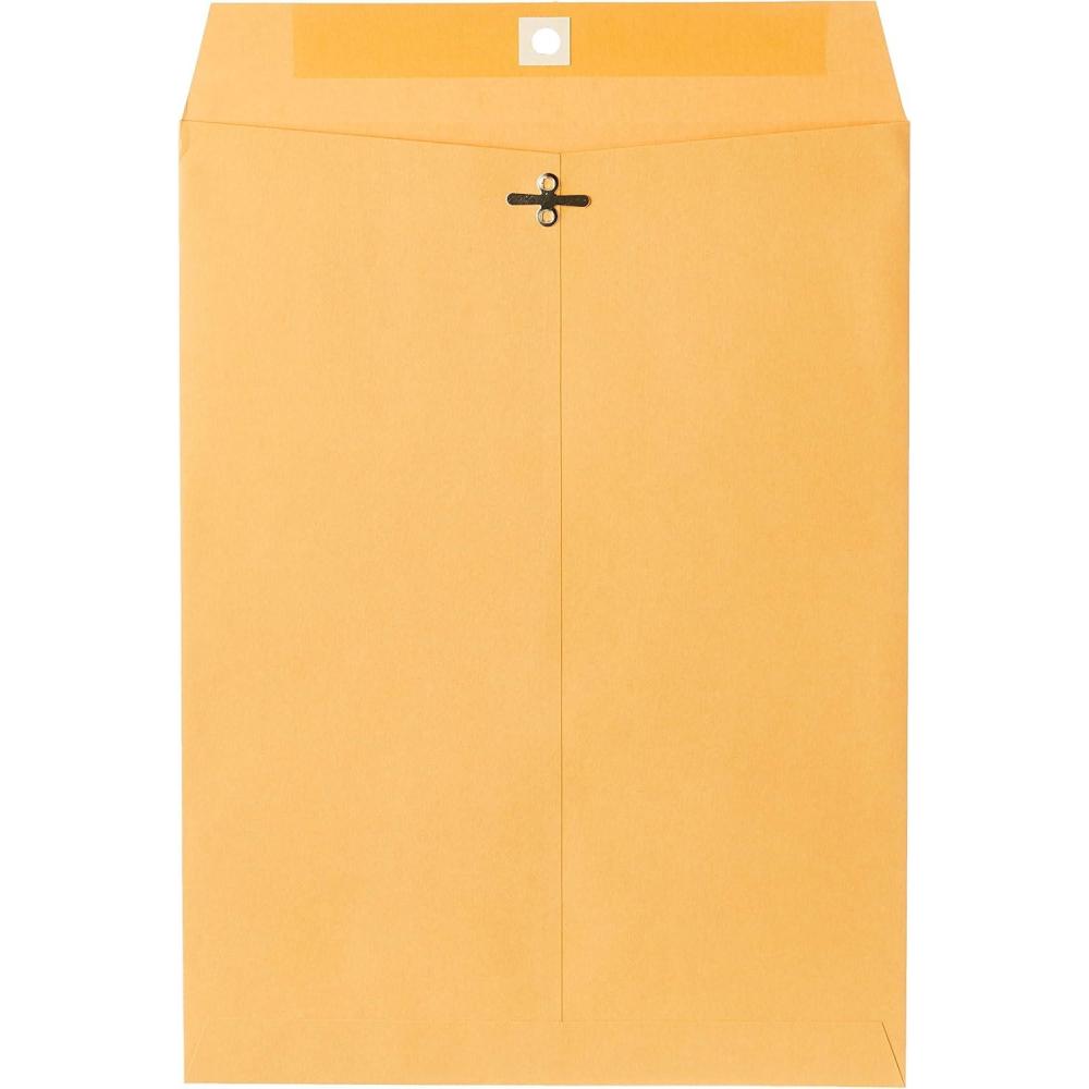 imageMead Letter Size Mailing Envelopes Clasp Closure AllPurpose 32lb Paper 9quot X 12quot Brown Manila Kraft Envelope 100 per Pack CO7909 x 12