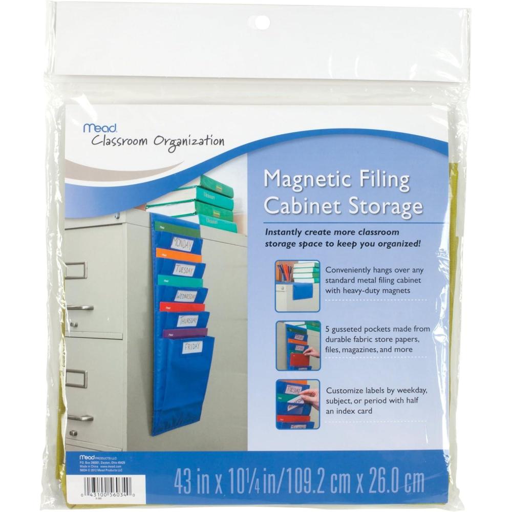 imageMead Magnetic Filing Cabinet Storage Green 72354Green