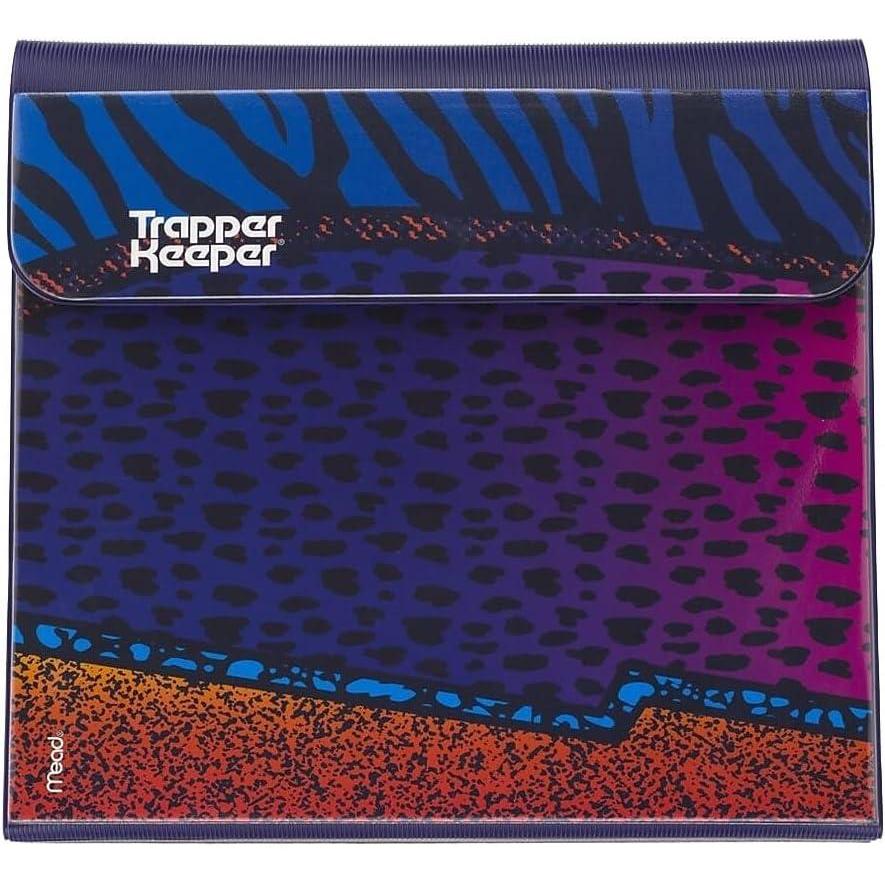 imageMead Trapper Keeper Binder Retro Design 1 Inch Binder 2 Folders and Extra Pocket Metal Rings and Spring Clip Secure Storage Animal Mead School Supplies 260038CP1ECM