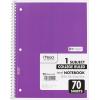 imageMead Spiral Notebook 1 Subject College Ruled Paper 70 Sheets 1012quot x 712quot Assorted Colors 05512