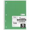 imageMead Spiral Notebook 1 Subject College Ruled Paper 70 Sheets 1012quot x 712quot Assorted Colors 05512