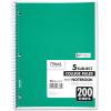 imageMead Spiral Notebook College Ruled Paper 11quot x 8quot 200 Sheets Assorted Colors 1 Count 067801 Pack