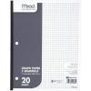 imageMead Graph Paper Pad Quadrille 5 Squares per Inch 11quot x 812quot 20 Sheets 1 Pack 19030Pack of 48