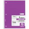 imageMead Spiral Notebook 1 Subject Wide Ruled Paper 712quot x 1012quot 70 Sheets Color Will Vary 05510Assorted Colors