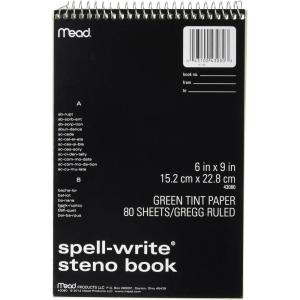 imageMead 80CT Steno Notebook 43080 GREEN