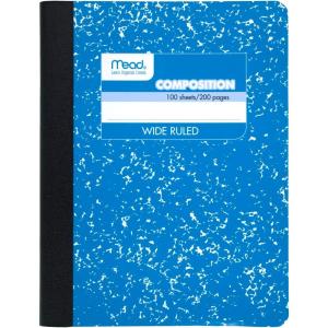 imageMead Composition Notebook Comp Book Wide Ruled Paper 100 Sheets 934quot x 712quot Fashion Square Deal Assorted Colors Color Selected May Vary 1 Count 09918Color Selected for You