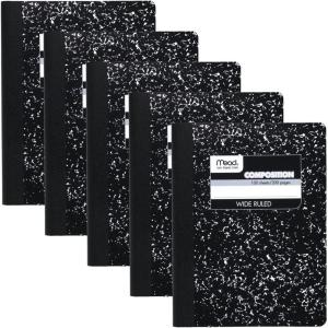 imageMead Composition Notebook Comp Book Wide Ruled Paper 100 Sheets 934quot x 712quot Fashion Square Deal Assorted Colors Color Selected May Vary 1 Count 09918Black