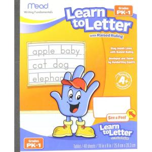imageMead Learn To Letter Writing Book Printed BookWhite1 Count Pack of 1