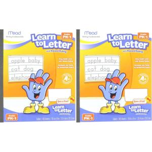 imageMead Learn To Letter Writing Book Printed BookWhite1 Count Pack of 2