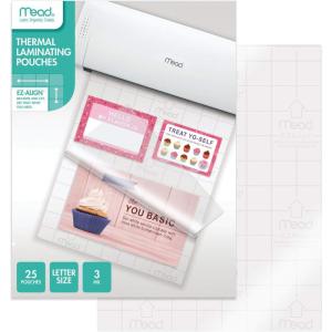 imageMead Thermal Laminating Pouches Lamination Sheets Letter Size Pouch 3 Mil EZAlign 100 Pack 39029Pouches 25pk 3mil