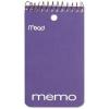 imageMead Wirebound Memo Book College Ruled 3 x 5 Inches Black Red Blue and Green 60 Count 12 Pack 45354