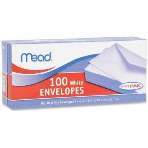 imageMEAD PRODUCTS MEA75050 Plain Envelopes Gummed No 10 White Pack Size 100