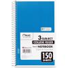 imageMead 06900 Spiral Notebook 3 Subjects MediumCollege Rule Assorted Color Covers 95 x 55 150 Sheets Sold As 1 Notebook