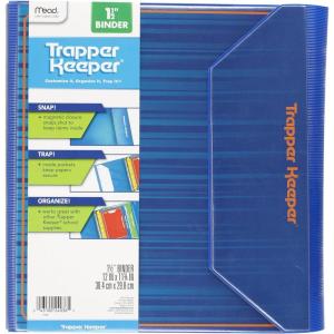 imageMead Trapper Keeper 3 Ring Binder Heat Sealed 112quot Color Selected For You May Vary 24036