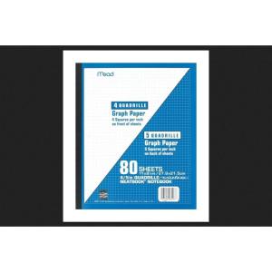 imageMead 06497 Quad Ruled Wireless Neatbook 85quot X 11quot 80 Sheets White Pack of 24