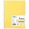 imageMead Spiral Notebook 1Subject Wide Rule 70 Sh 1012quotx8quot Ast  Pack of 1