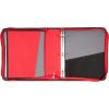 imageMead Zipper Binder with Expanding File 3 Ring Binder 112quot Red 72196Red